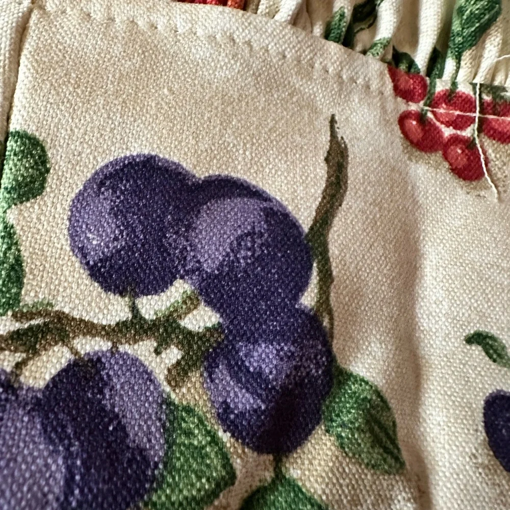 Longaberger fruit medley pantry fruit fabric basket liner